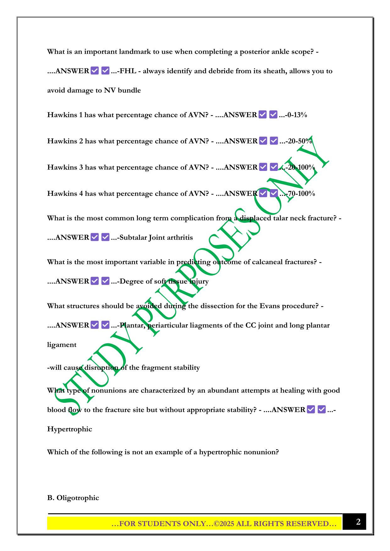 ABFAS REVIEW RRA Exam 2025 Questions and Answers