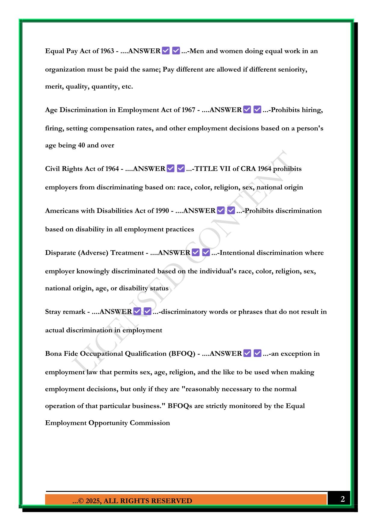 MAN6366 - ORG. STAFFING FINAL EXAM 2025 QUESTIONS AND ANSWERS