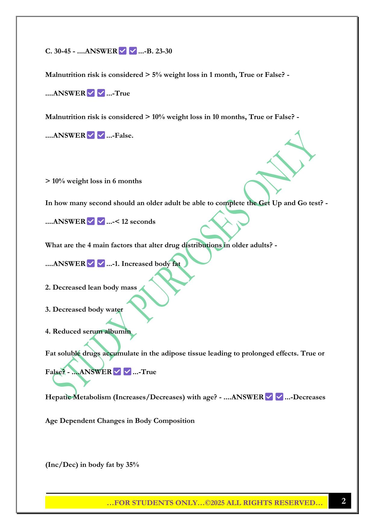NURS 5432 Final Exam 2025 Questions and Answers
