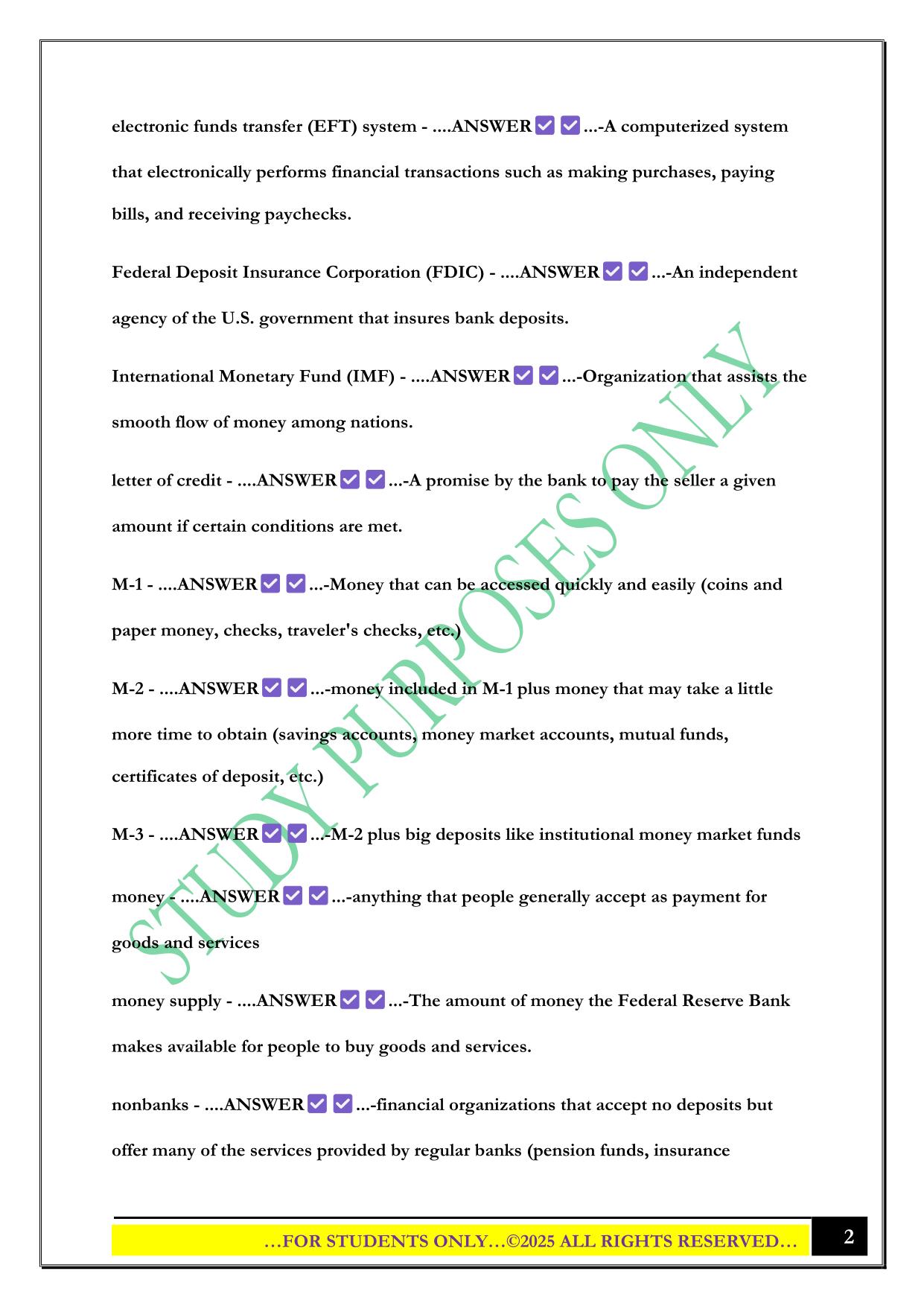 BMGT FINAL EXAM 2025 QUESTIONS AND ANSWERS