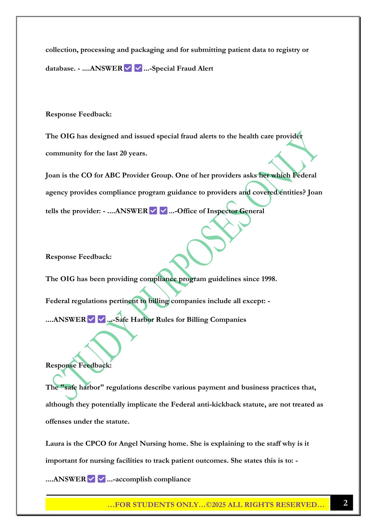 CPCO Chapter 3 Review 2025 Questions and Answers
