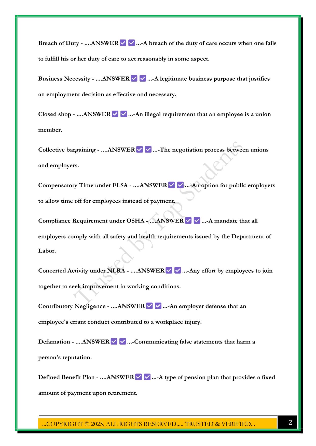 WGU C233 VOCABULARY EXAM 2025 QUESTIONS AND ANSWERS
