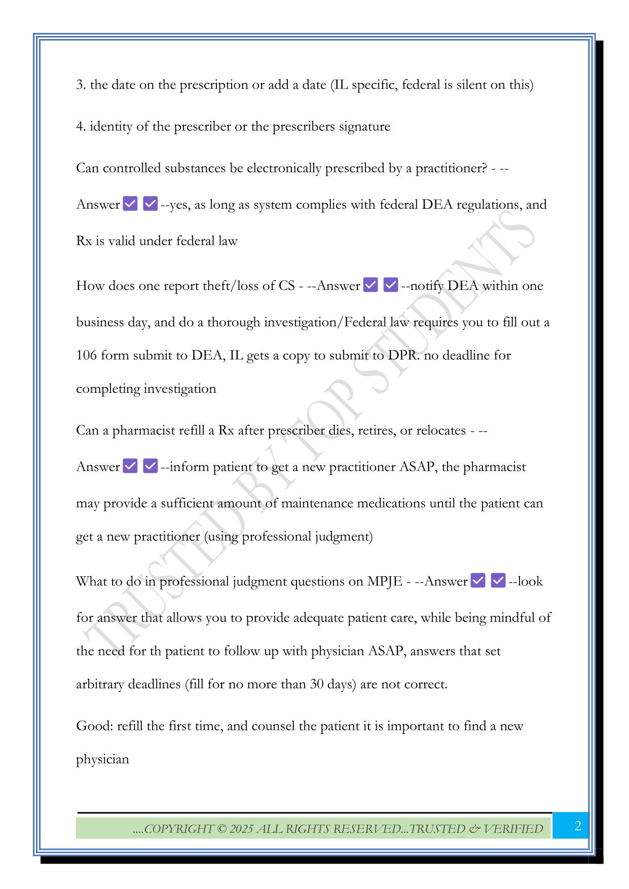 Illinois MPJE Exam 2025 Questions and Answers