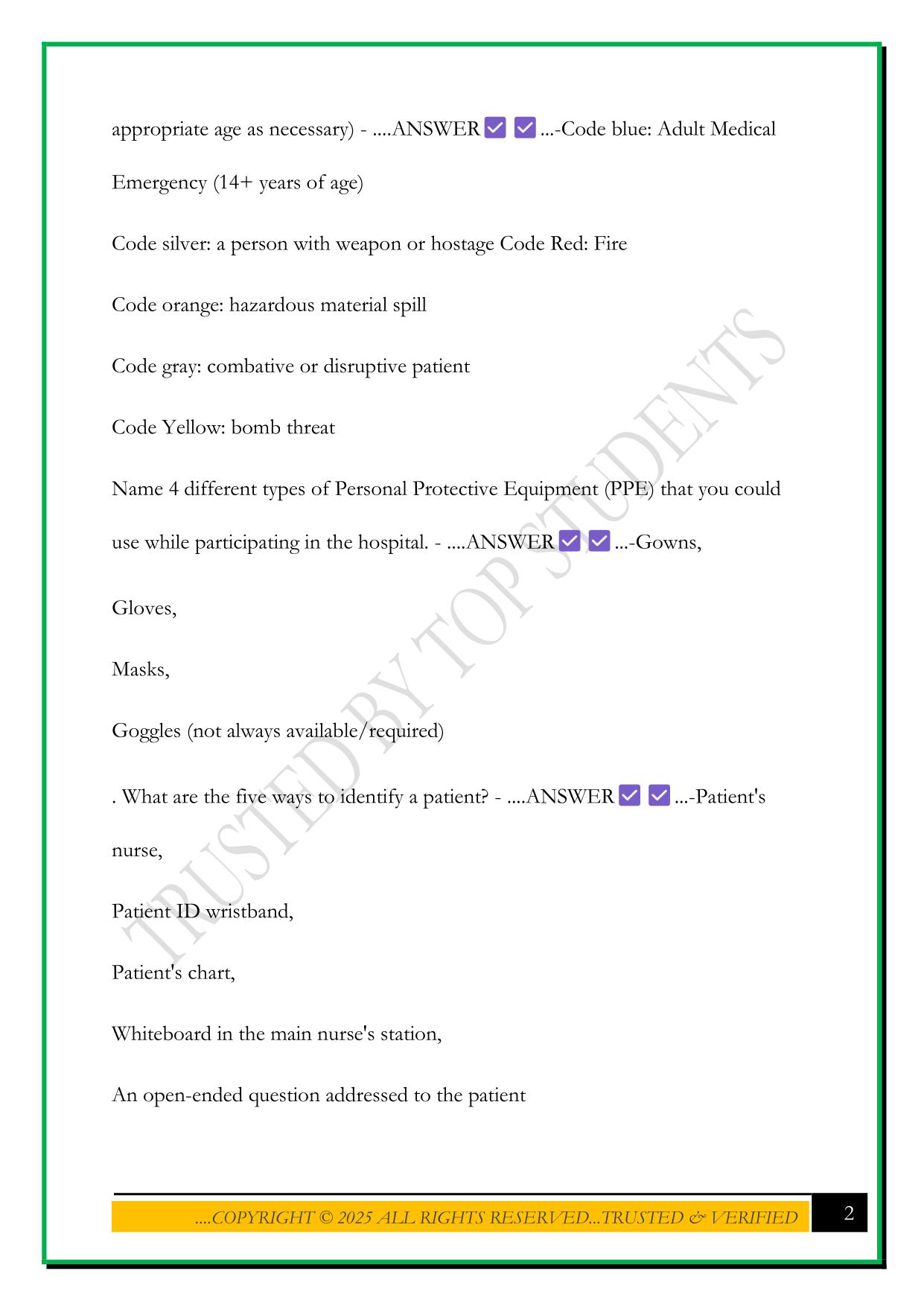 COPE HEALTH SCHOLAR STUDY GUIDE 2025 QUESTIONS AND ANSWERS