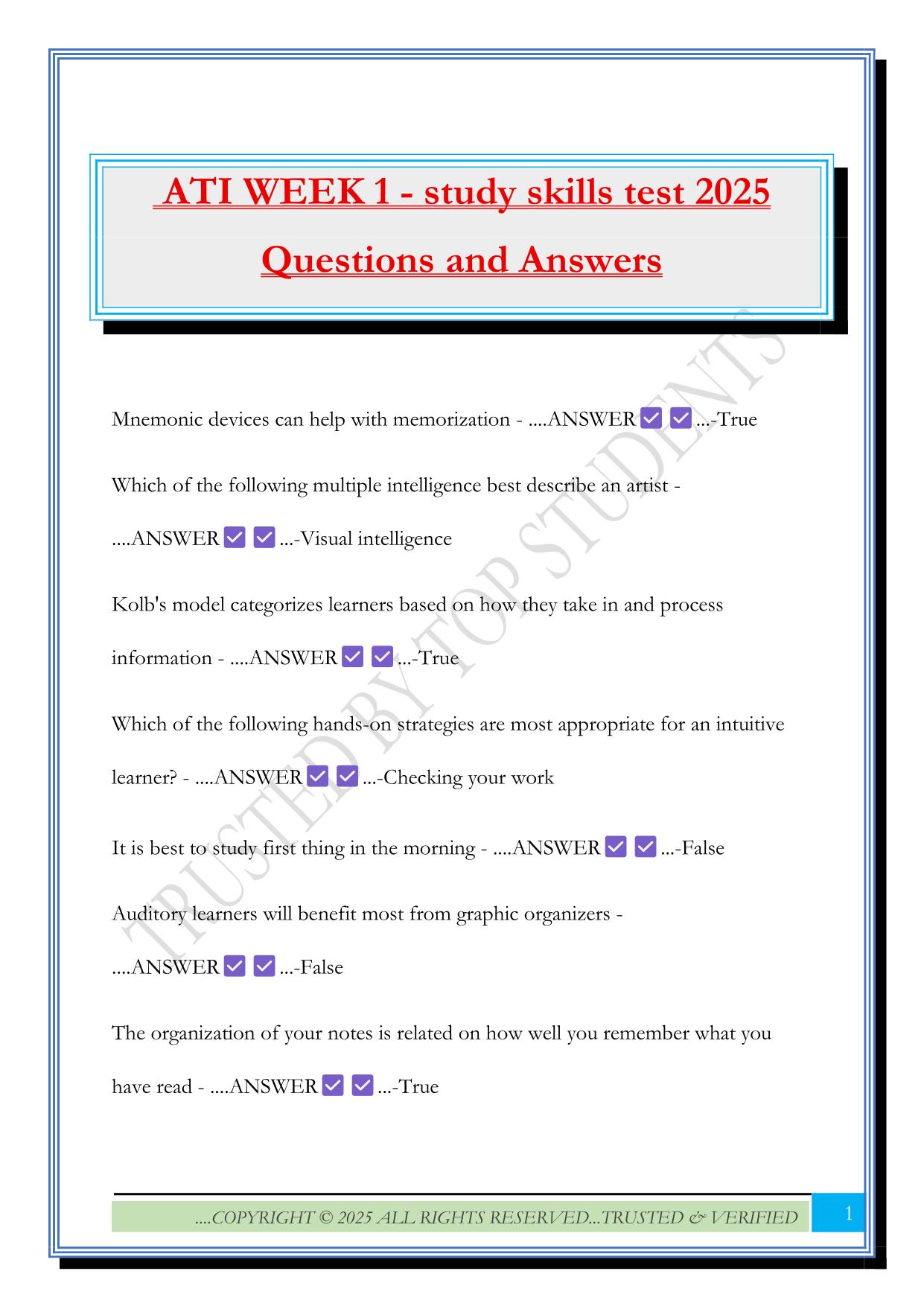 ATI Health Fall 2025 Bundled Exams Questions and Answers |100% Pass |Verified and Updated
