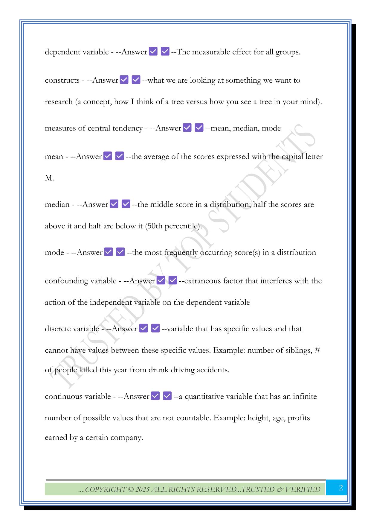 Exam 1 Study Guide - Psych 3402 – Statistics Exam 2025 Questions and Answers