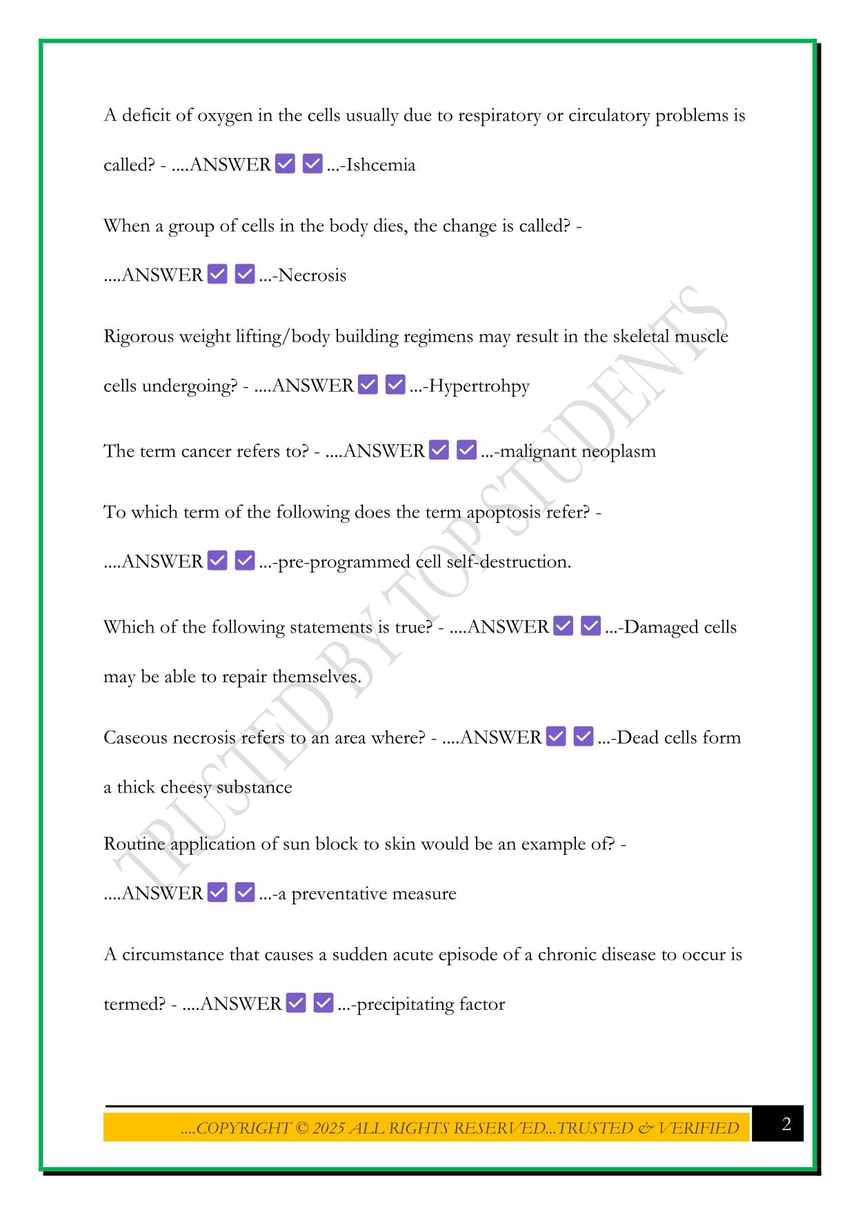 NR 283 CONTENT QUIZ #1 2025 QUESTIONS AND ANSWERS