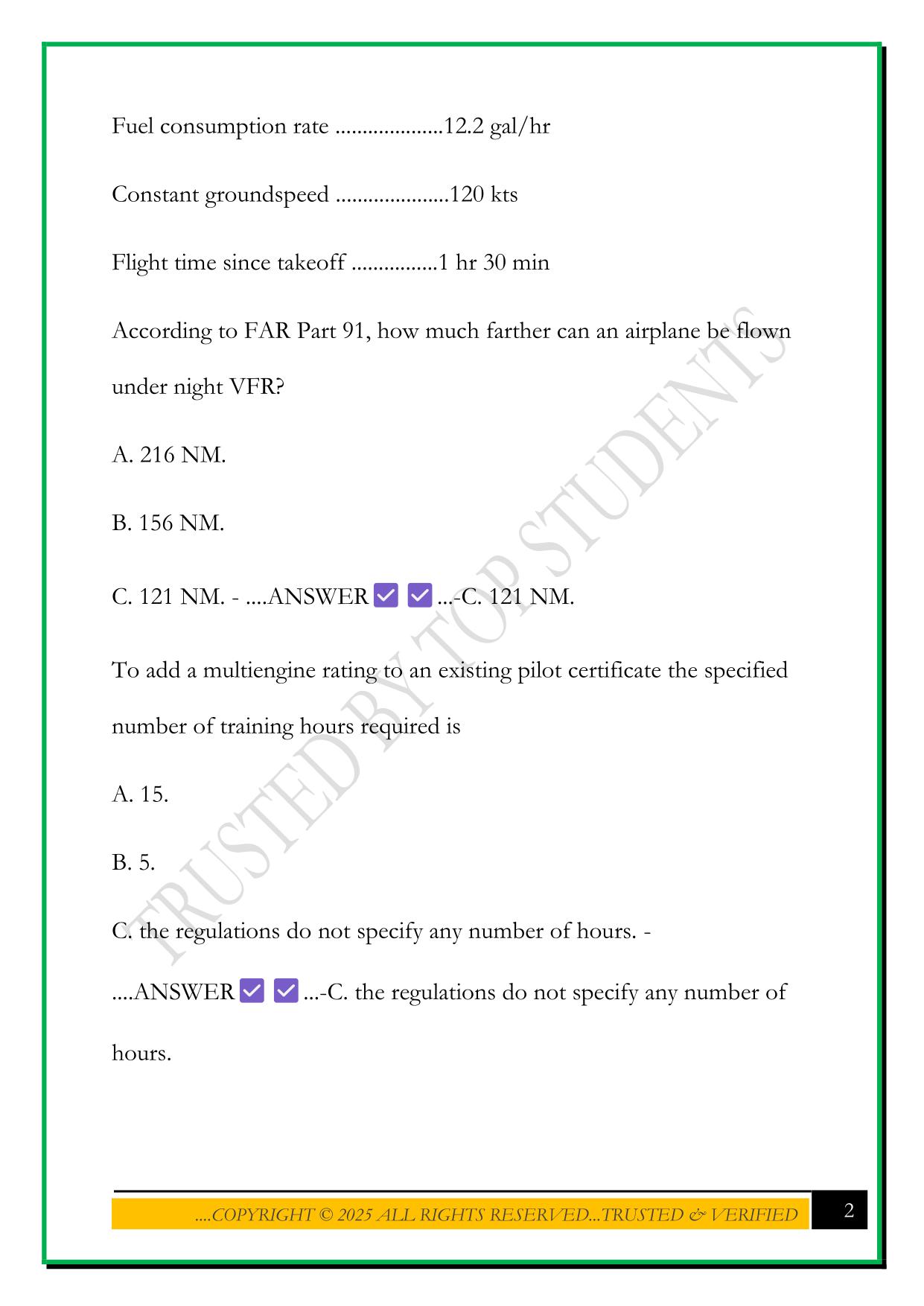 ADVANCED GROUND INSTRUCTOR SAMPLE QUESTIONS & ANSWERS 2025