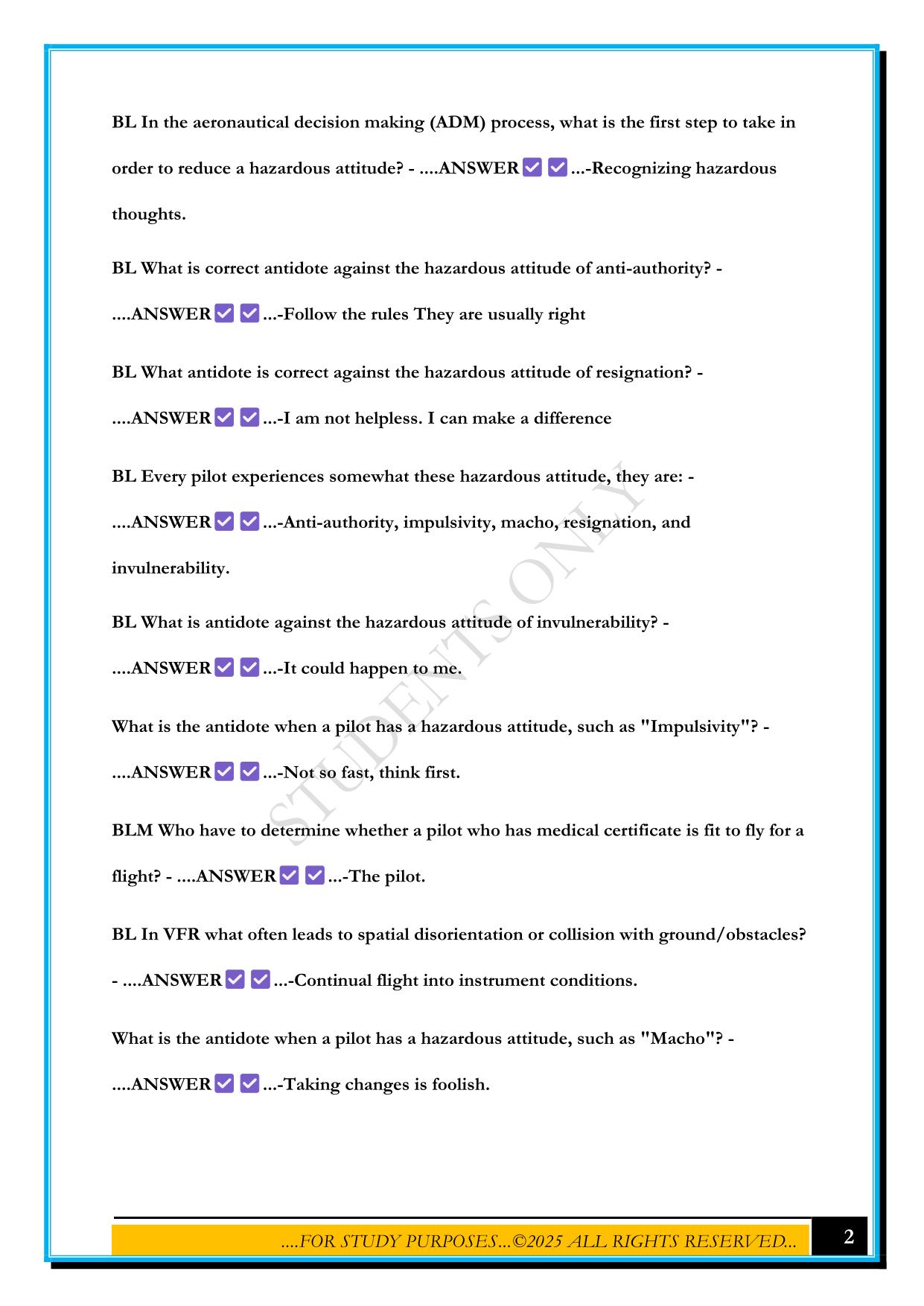 GROUND SCHOOL MIDTERM EXAM 2025 QUESTIONS AND ANSWERS