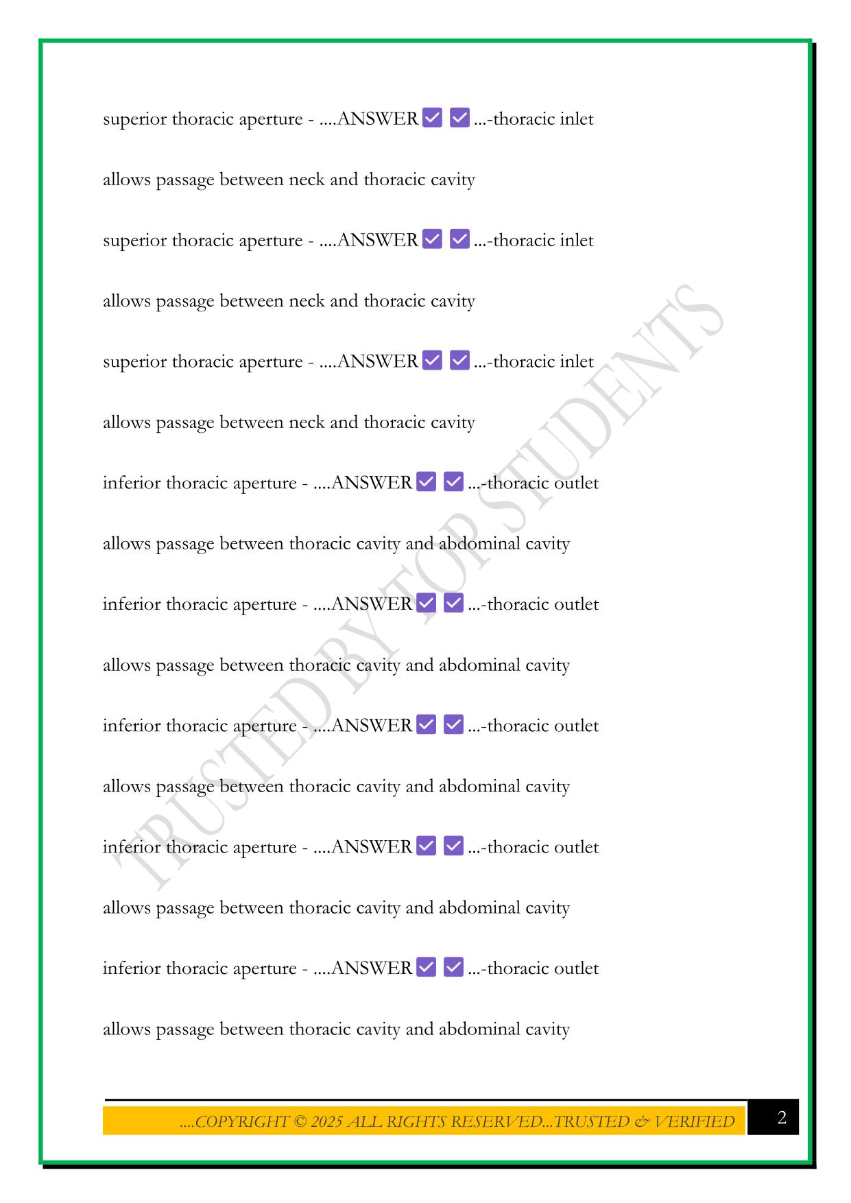BIOL2255 EXAM 3 2025 QUESTIONS AND ANSWERS
