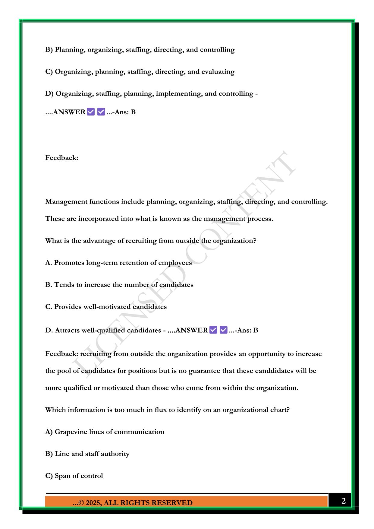 NURSE LEADERSHIP PRACTICE QUESTIONS EXAM 1 2025 QUESTIONS AND ANSWERS