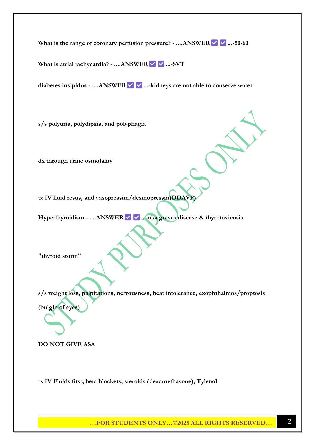 Flight Paramedic Certification Exam 2025 Questions and Answers