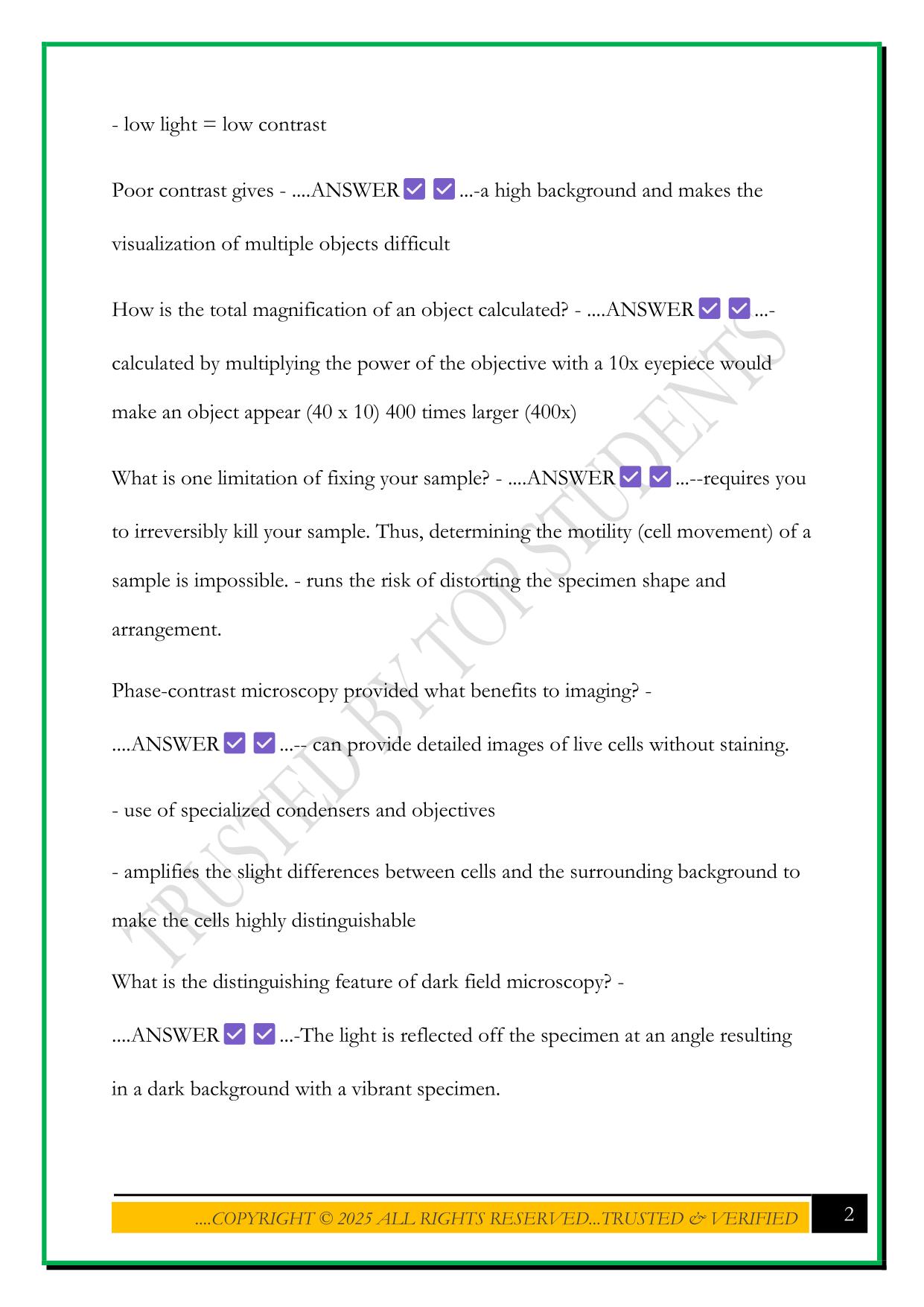 BIOD 171 EXAM 3 2025 QUESTIONS AND ANSWERS