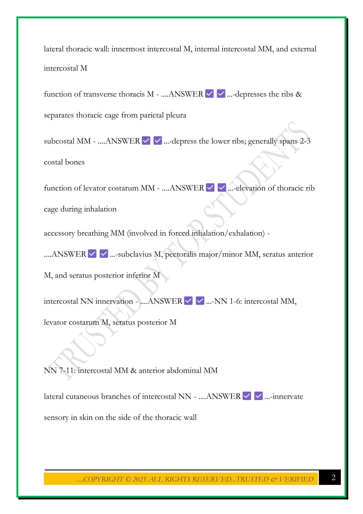 BIOL 2255 EXAM 3 2025 QUESTIONS AND ANSWERS