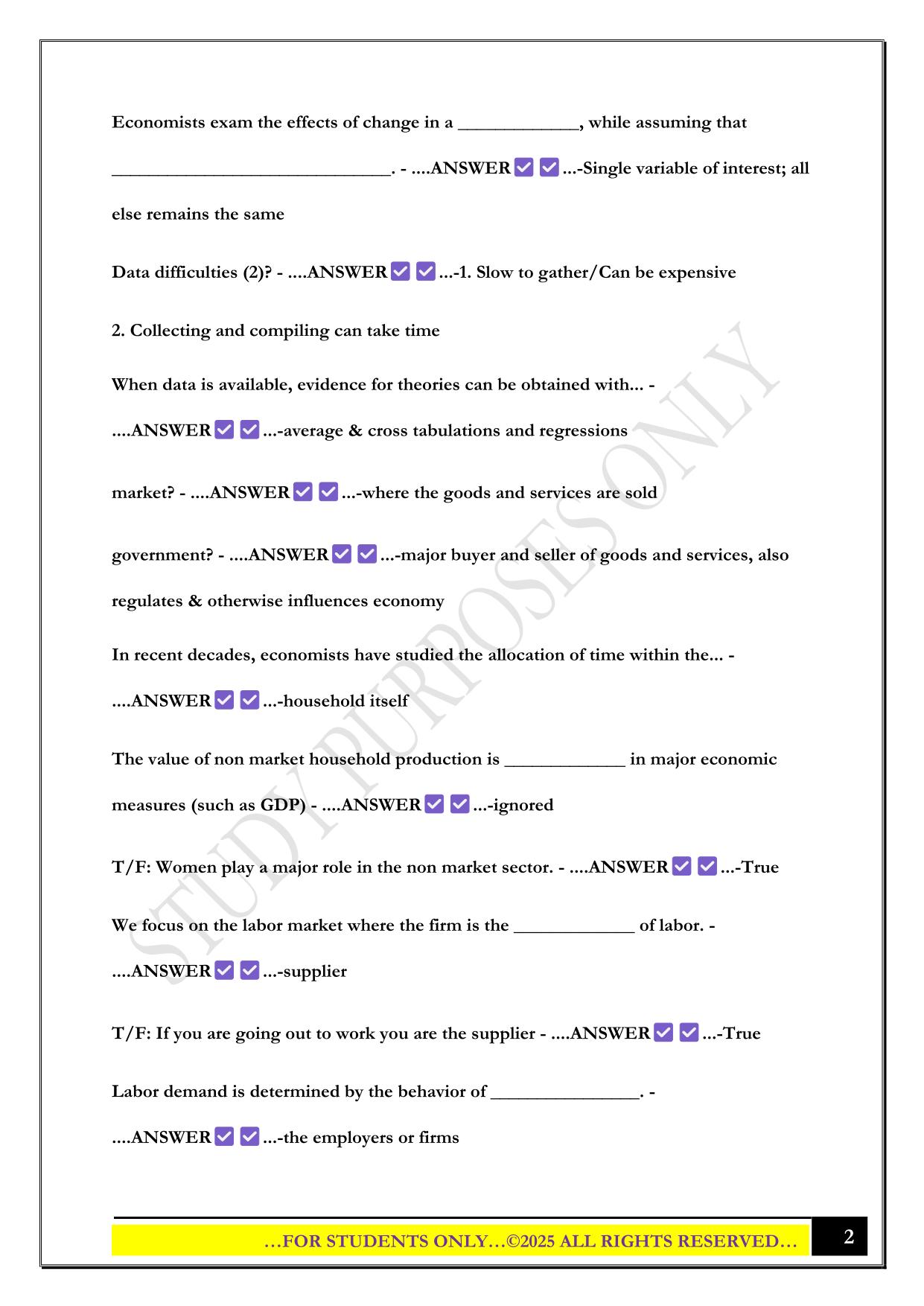  ECO 336 Exam 1 - Part 1 2025 Questions and Answers
