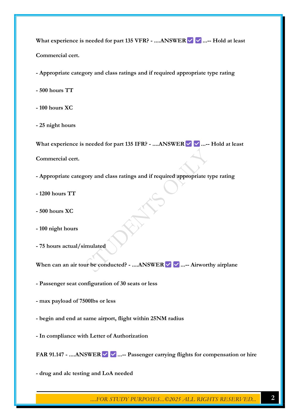 COMMERCIAL GROUND FINAL EXAM 2025 QUESTIONS AND ANSWERS