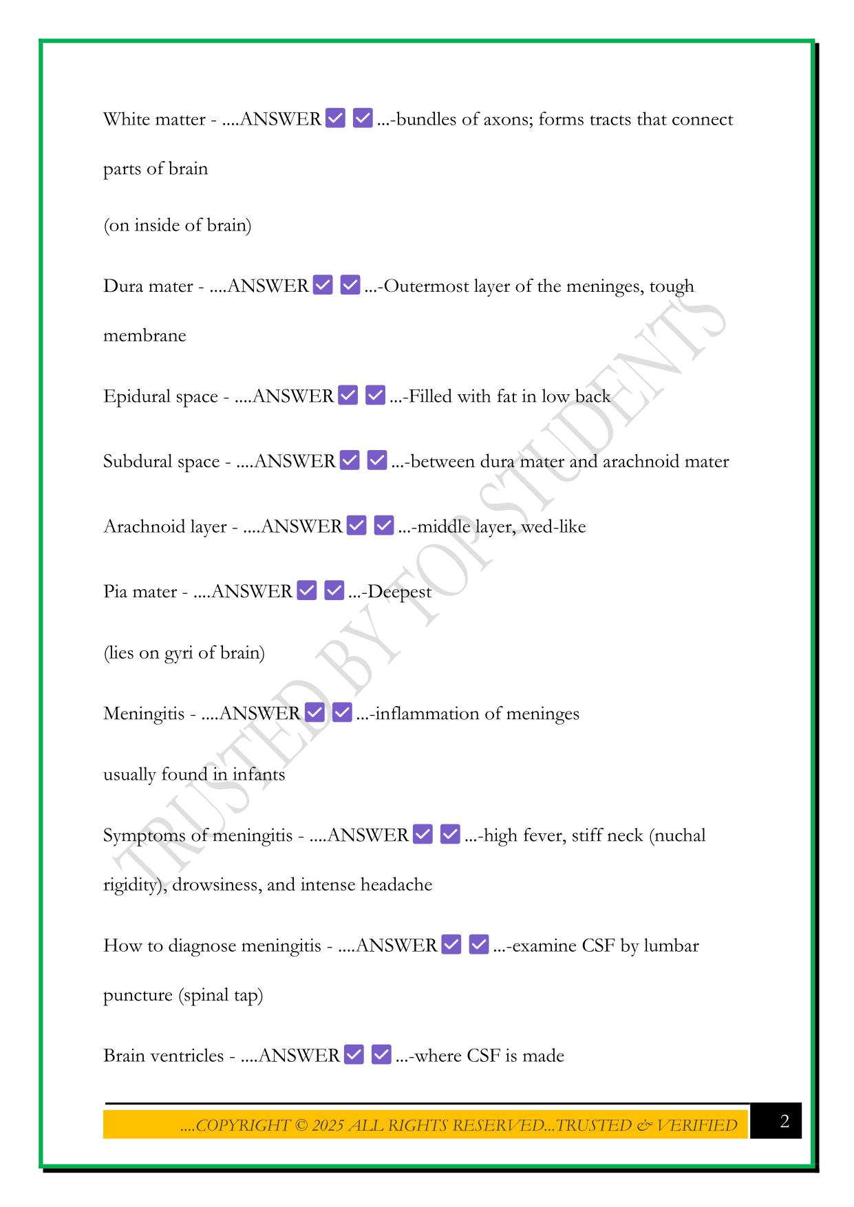 GCU BIO 201 EXAM 4 2025 QUESTIONS AND ANSWERS