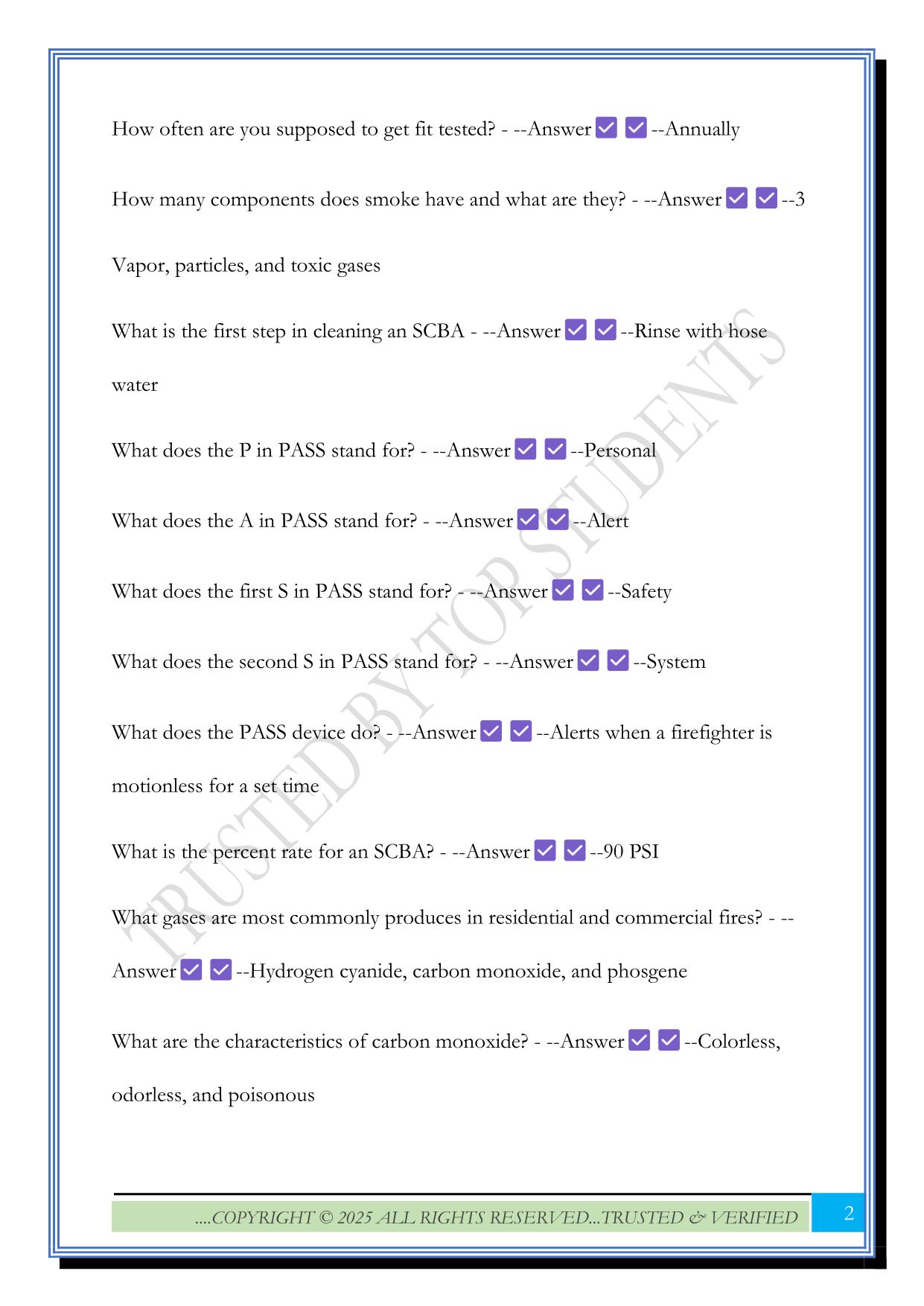 CAL FIRE BASIC FINAL 2025 EXAM QUESTIONS AND ANSWERS