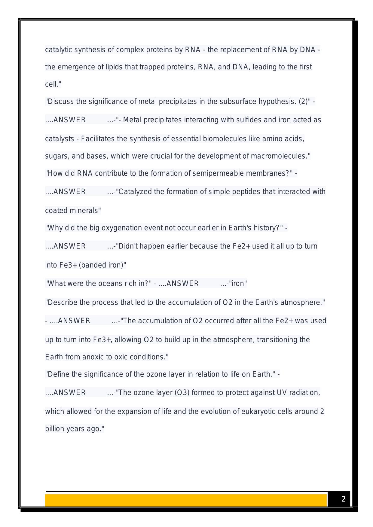 BIOL 322 MIDTERM EXAM 2025 QUESTIONS AND ANSWERS