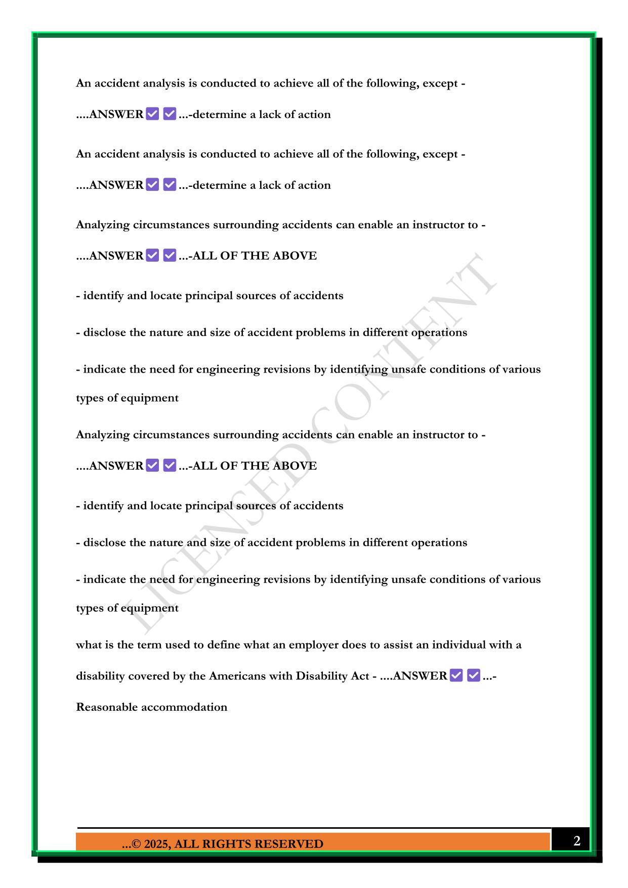 FIRE INSTRUCTOR 1 FINAL EXAM 2025 QUESTIONS AND ANSWERS