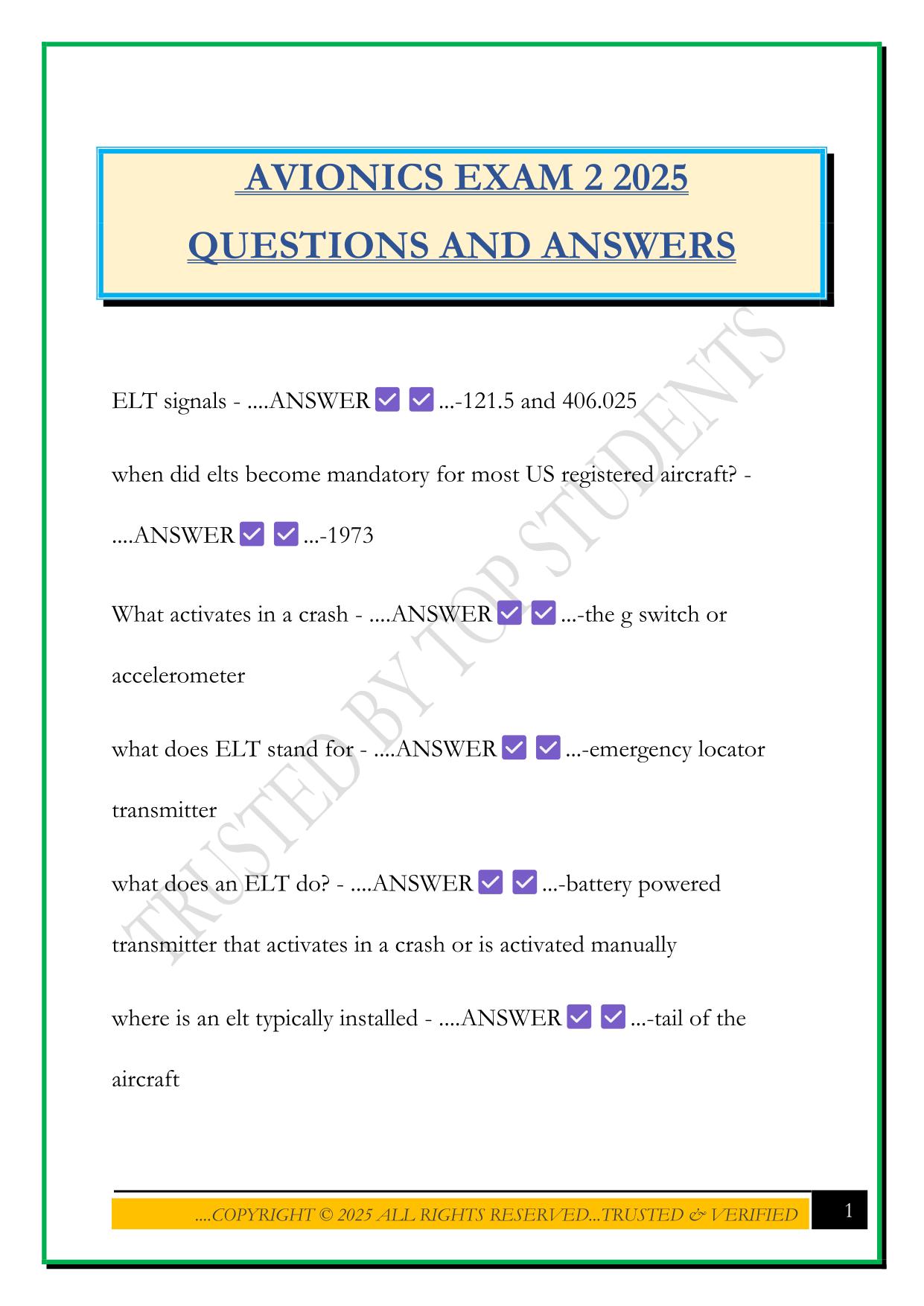 AVIATION LAW Bundled Exams Questions and Answers 100% Pass