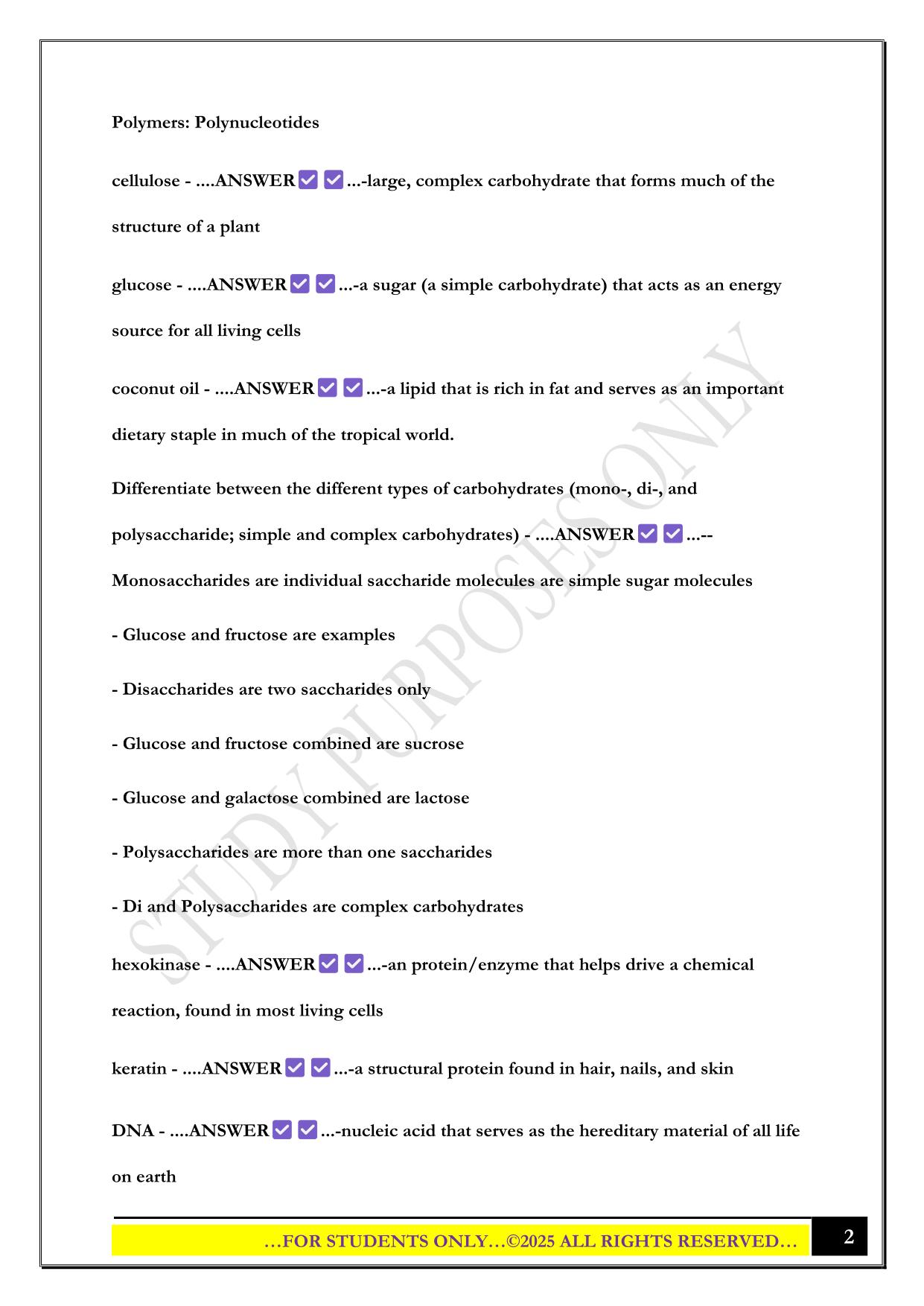 Bio 100 Unit 4 Exam 2025 Questions and Answers