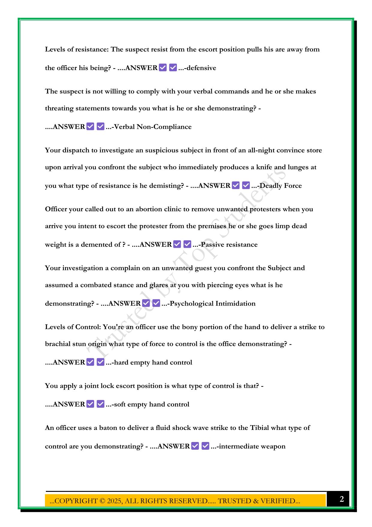 PPCT TEST REVIEW 2025 QUESTIONS AND ANSWERS