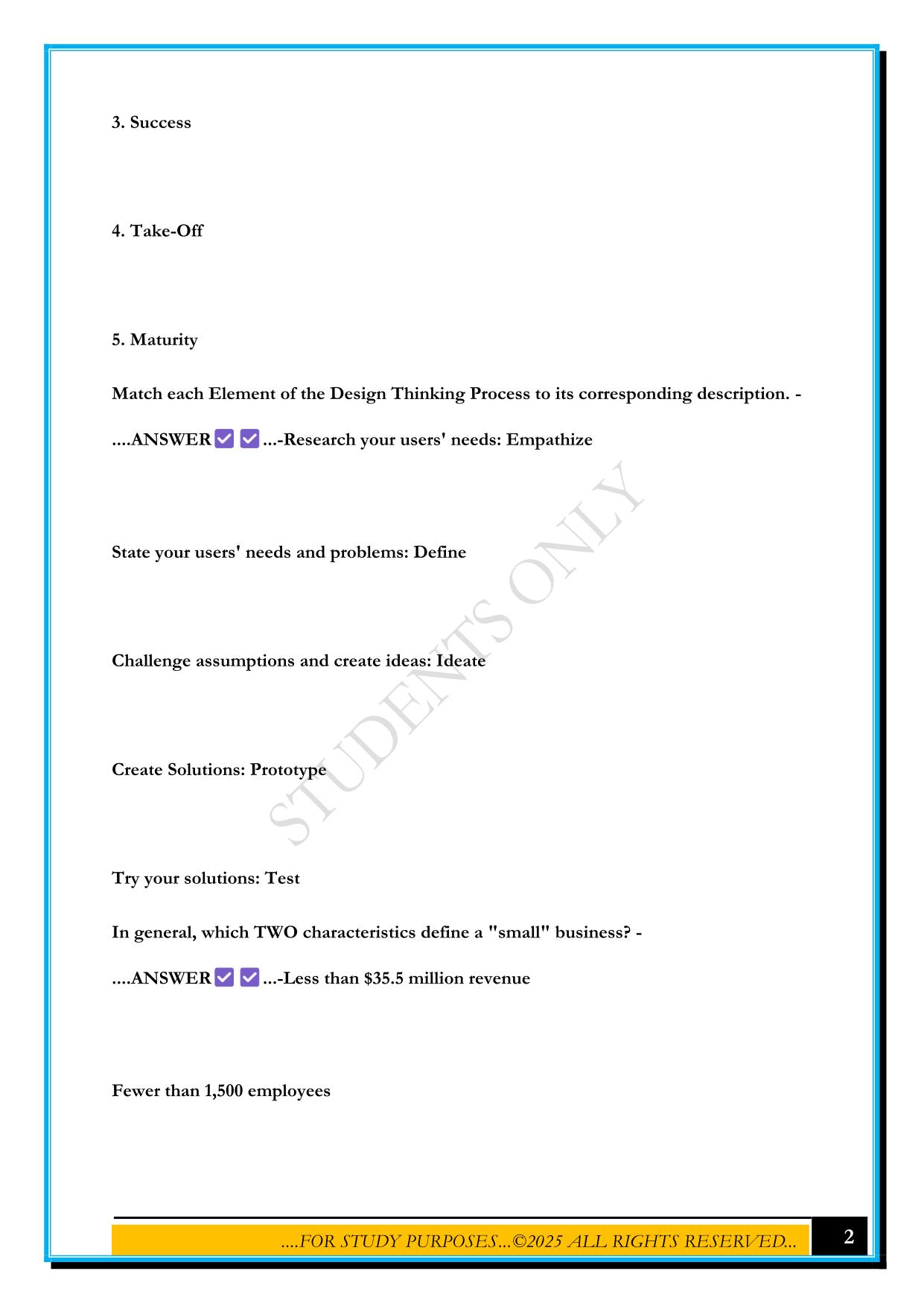 GMETRIX ENTREPRENEURIAL CERTIFICATION EXAM STUDY GUIDE 2025 QUESTIONS AND ANSWERS