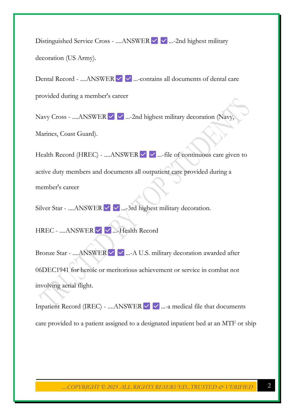 HCB TEST ONE EXAM 2025 QUESTIONS AND ANSWERS