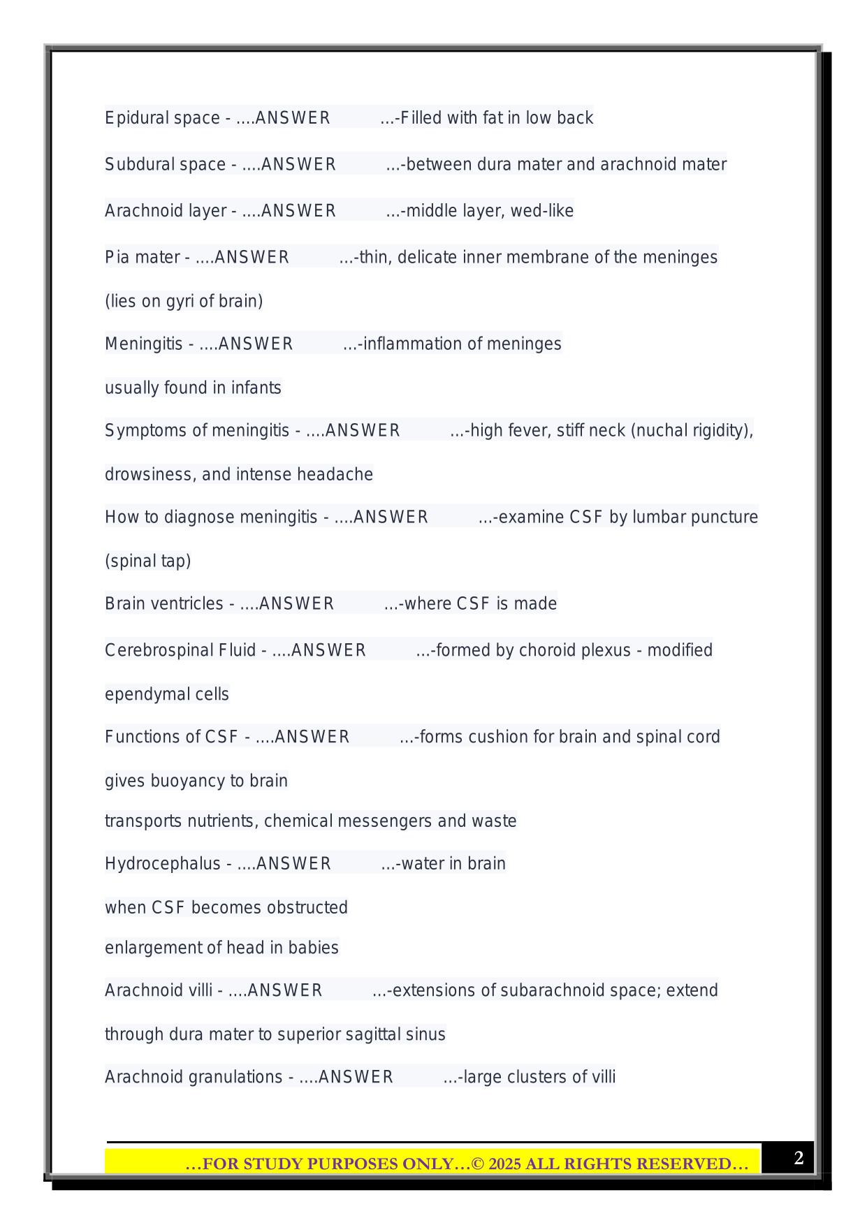 GCU BIO 201 Exam 4 2025 Questions and Answers