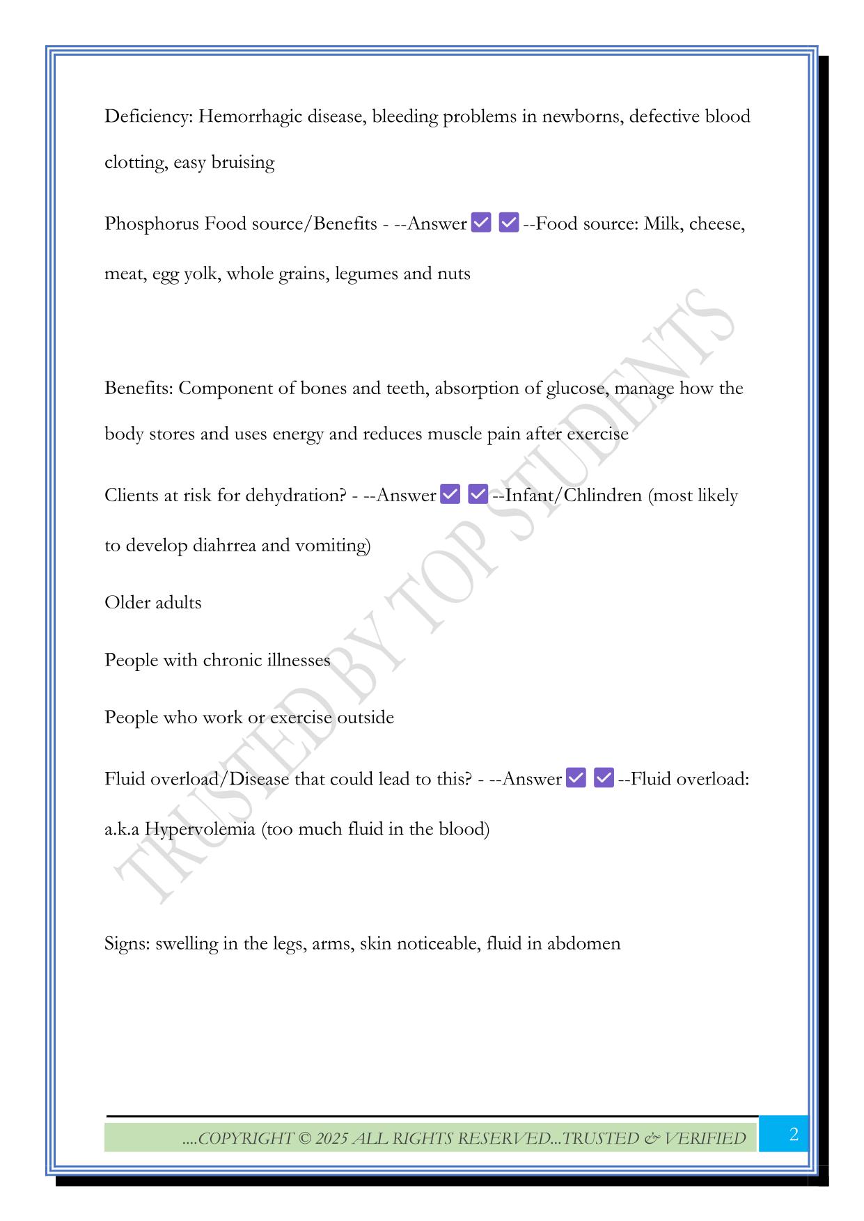 PRN Exam 2 Study Guide Exam 2025 Questions and Answers