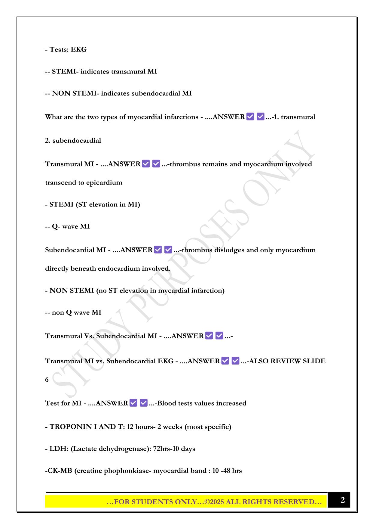 GCU PATHO final Bio 322 Exam 2025 Questions and Answers