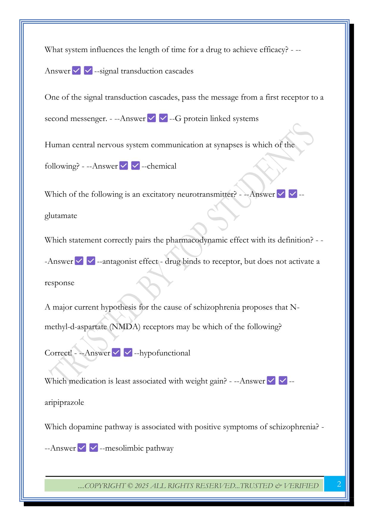 NR 546 Pharm Midterm Exam 2025 Questions and Answers