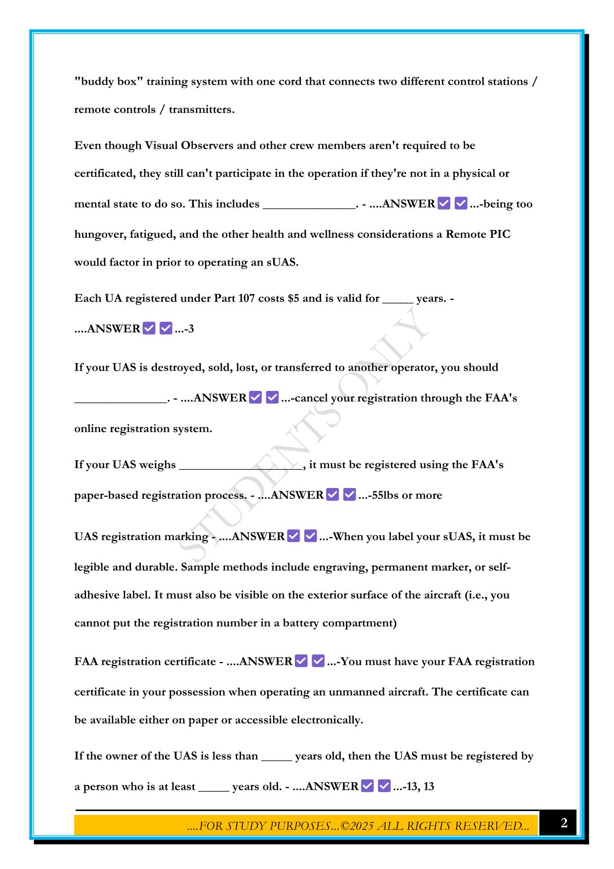 DRONE PILOT GROUND SCHOOL EXAM 2025 QUESTIONS AND ANSWERS