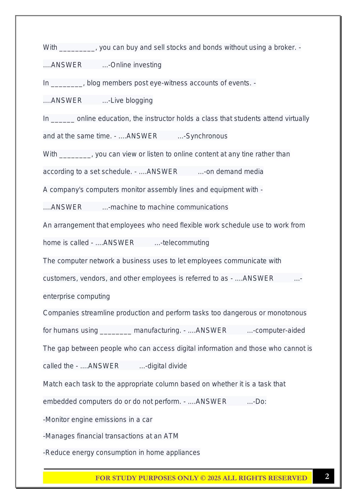 SAM Training/Exam 2025 Questions and Answers