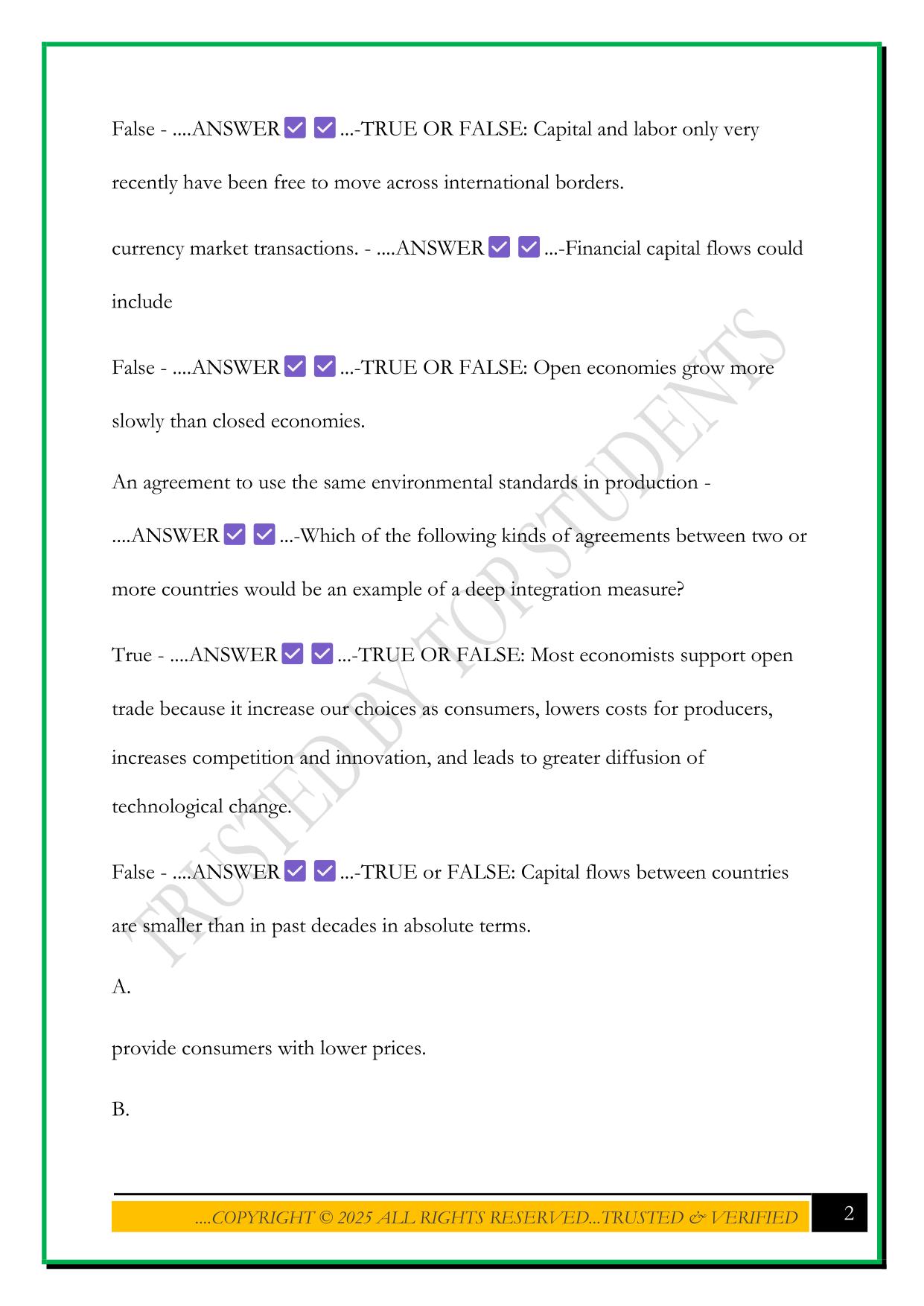 ECO 336 MIDTERM EXAM 2025 QUESTIONS AND ANSWERS