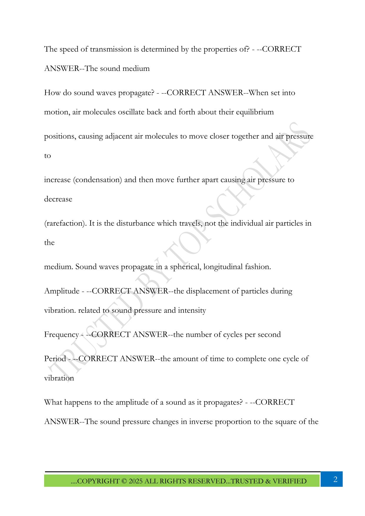 ASLP 3030: Exam 1 2025 Questions and Answers