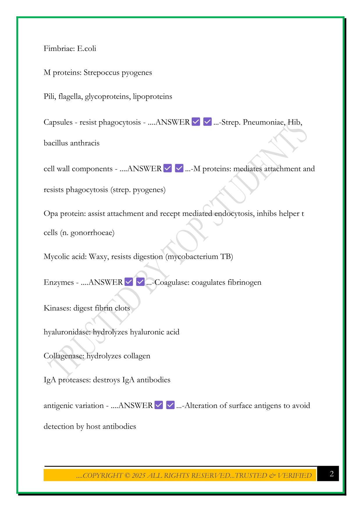 MCPHS MICROBIOLOGY SELF PACED EXAM 2025 QUESTIONS AND ANSWERS