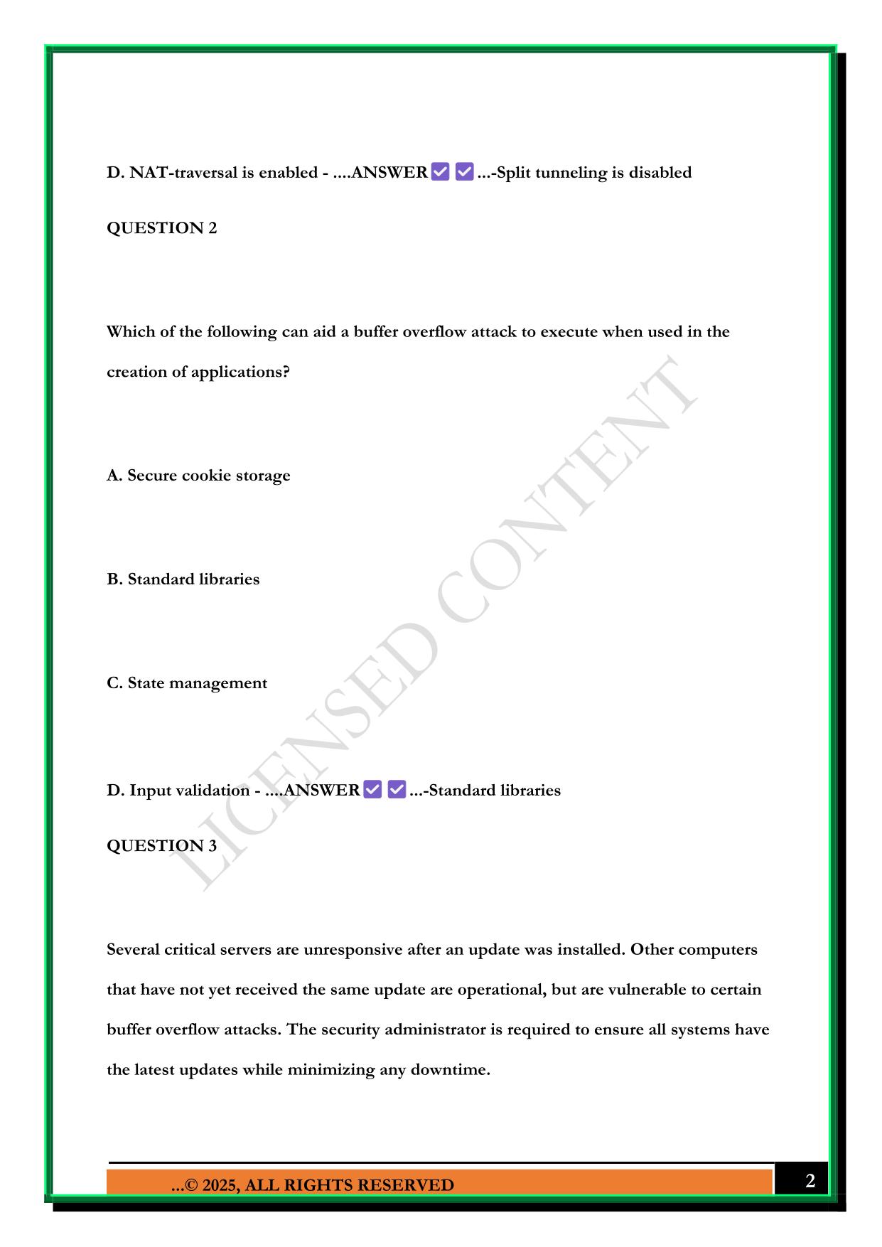 CASP STUDY EXAM 2025 QUESTIONS AND ANSWERS
