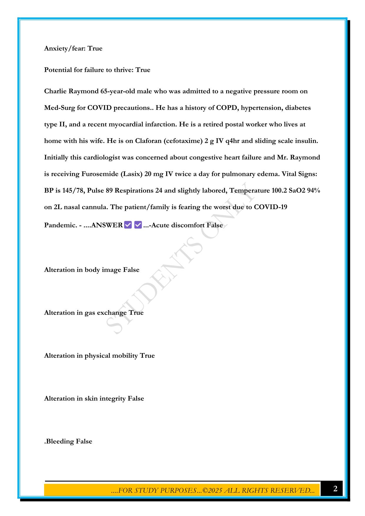 SWIFT RIVER- ATI EXAM QUESTIONS CORRECT SOLUTIONS NEW UPDATE 2025 QUESTIONS AND ANSWERS
