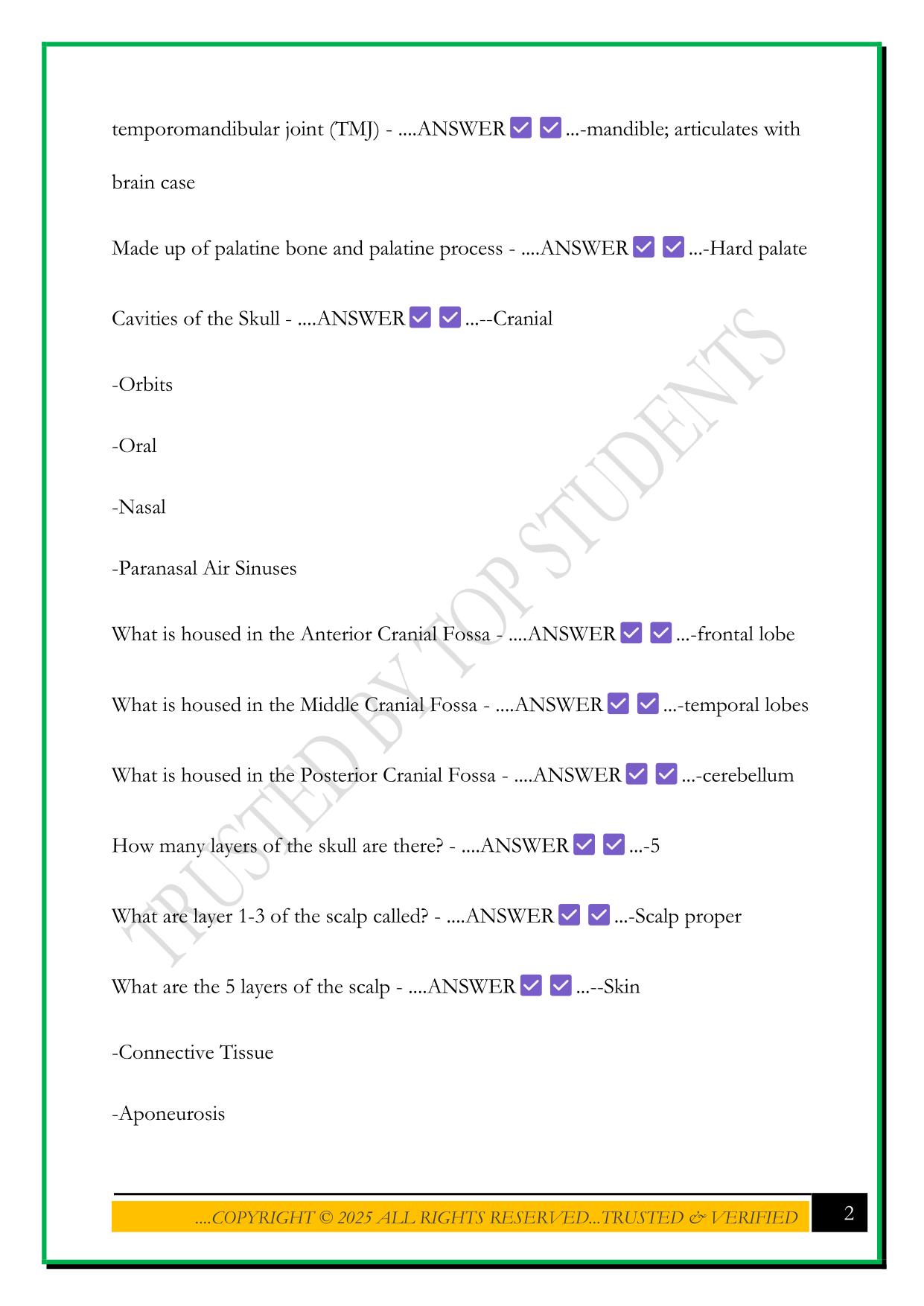 BIOL 2255 EXAM 5 2025 QUESTIONS AND ANSWERS