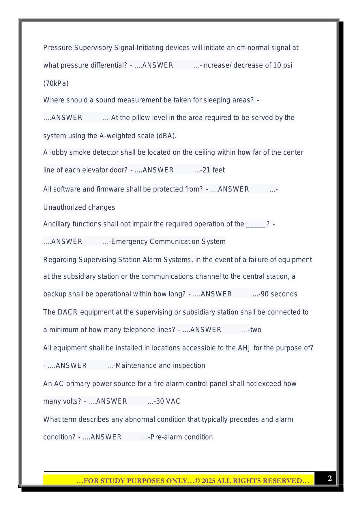 Nicet 1 Exam 2025 Questions and Answers