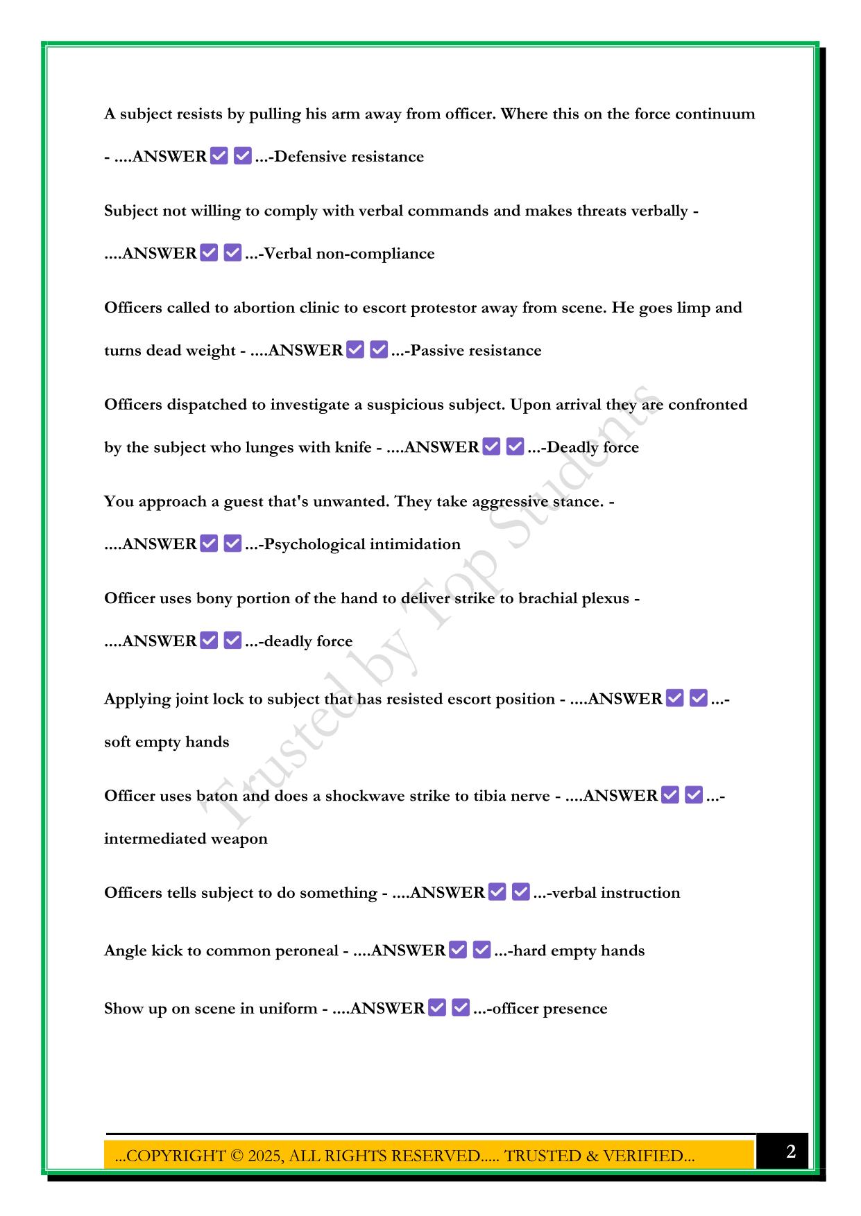 PPCT REVIEW 2025 QUESTIONS AND ANSWERS
