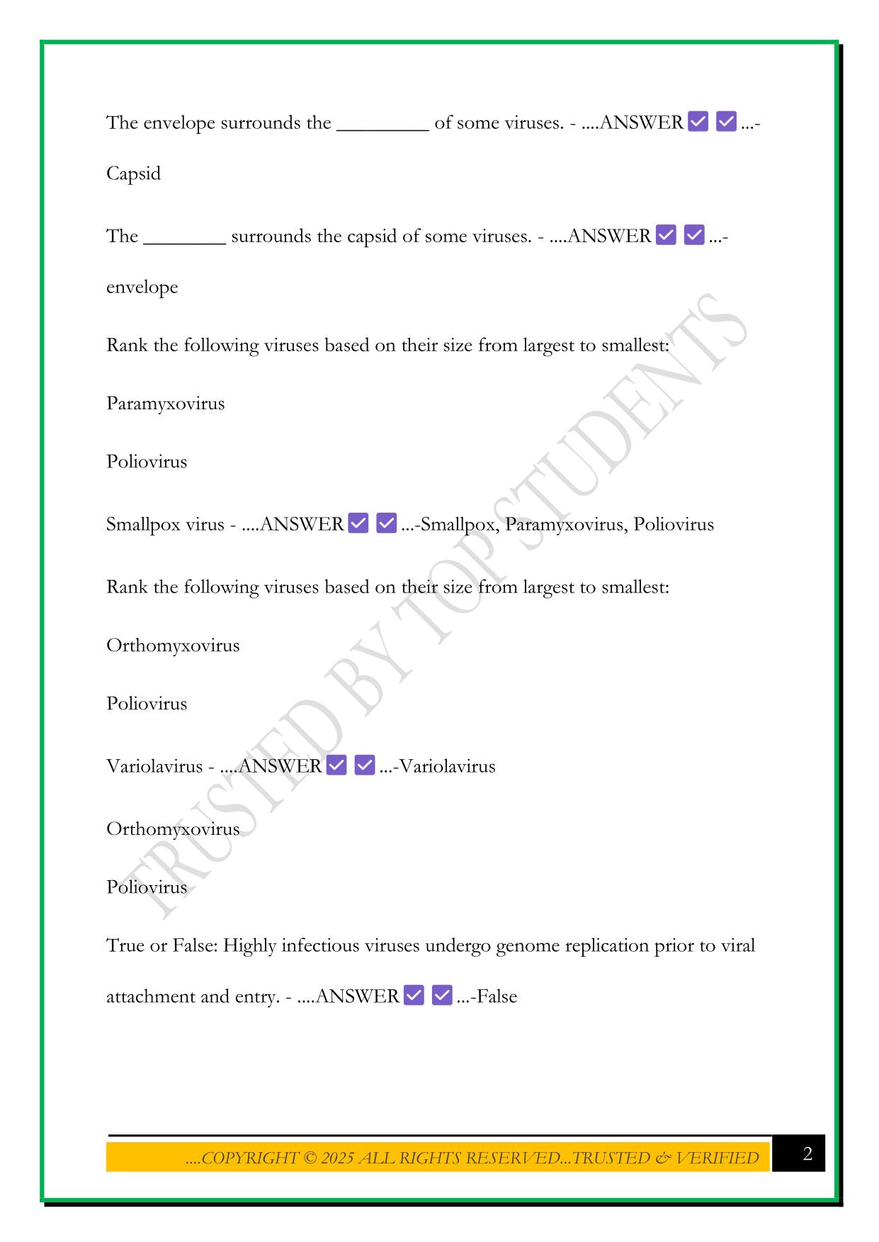 BIOD 171 MODULE 6 2025 QUESTIONS AND ANSWERS