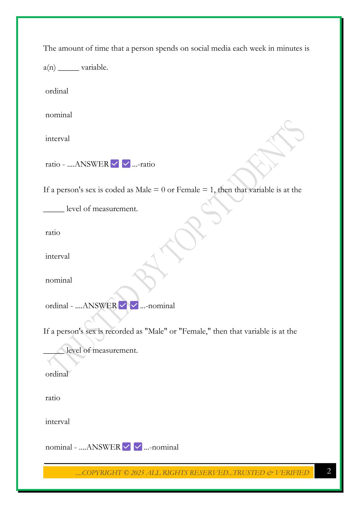 BESC 3010 TEST ONE EXAM 2025 QUESTIONS AND ANSWERS