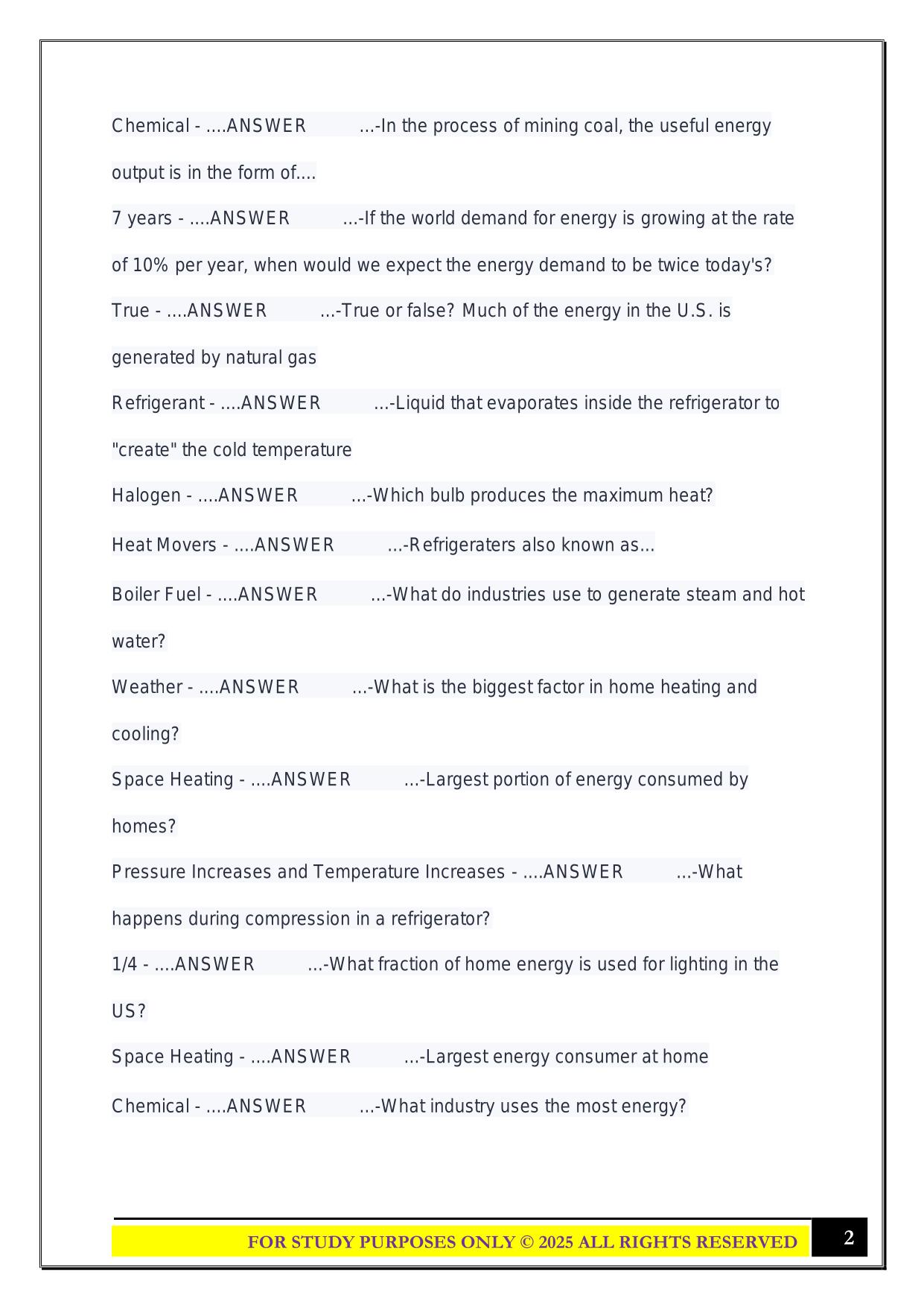 PSU EGEE 101 Final Exam 2025 Questions and Answers