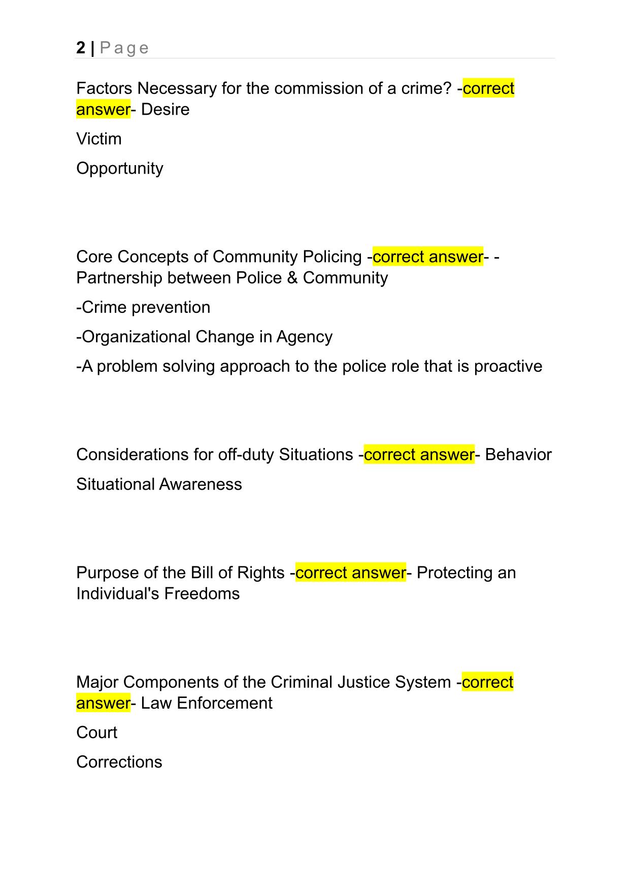 OPOTA OHIO PEACE OFFICER BASIC QUESTIONS AND ANSWERS 2025