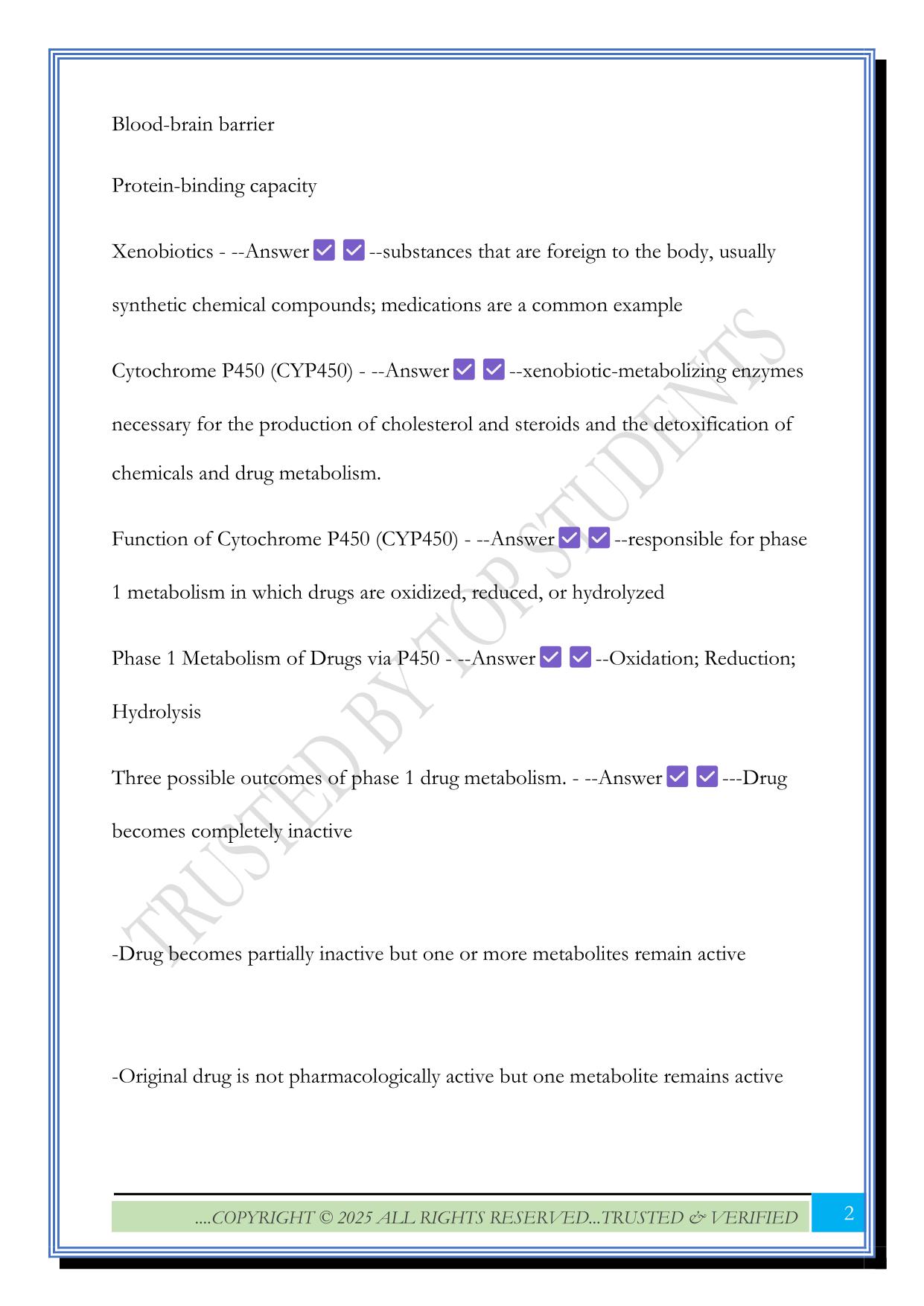 NR565 Advanced Pharmacology Fundamentals Exam 2025 Questions and Answers