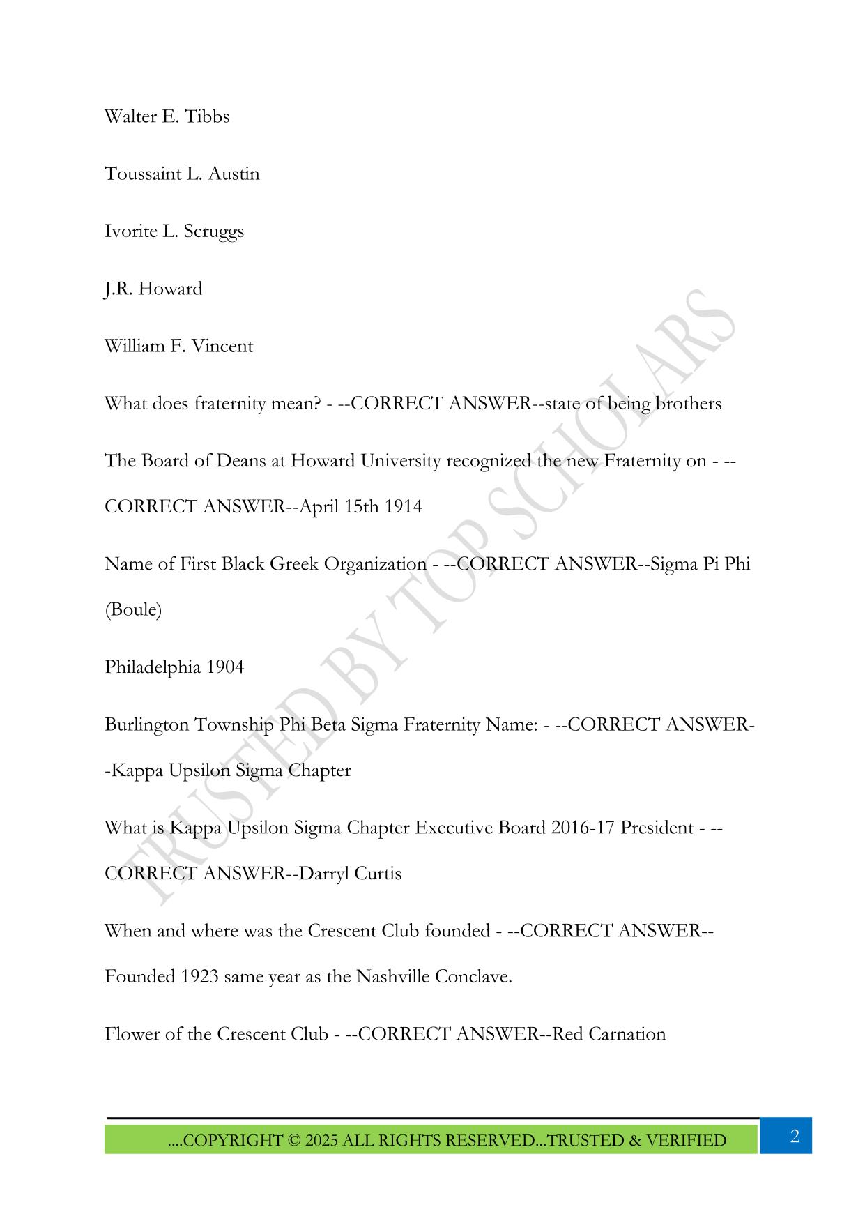 phi beta Exam 2025 Questions and Answers