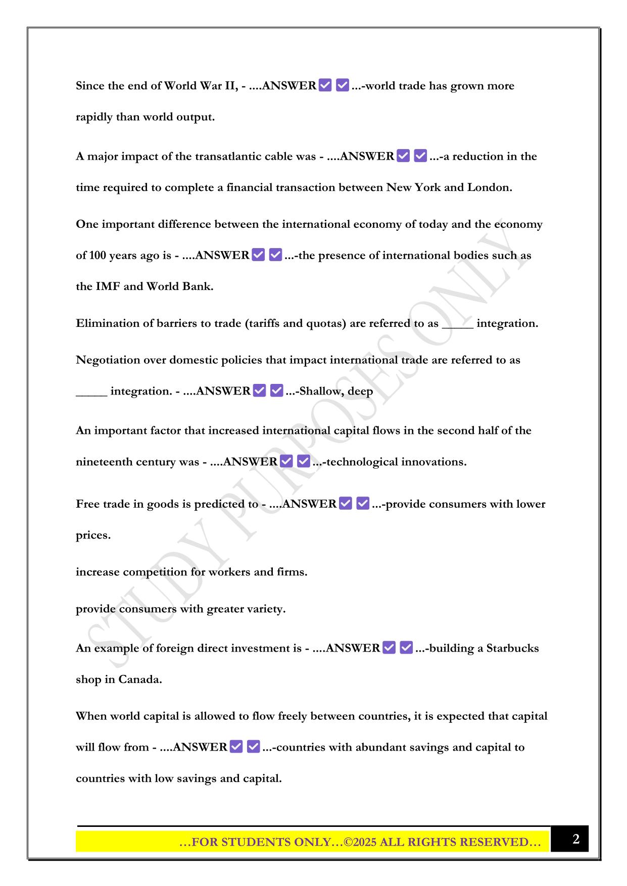 ECO 336 Exam 1 2025 Questions and Answers